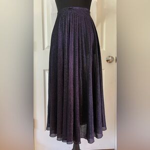 Stunning dark purple vintage glitter Michael Seroy skirt Size M
